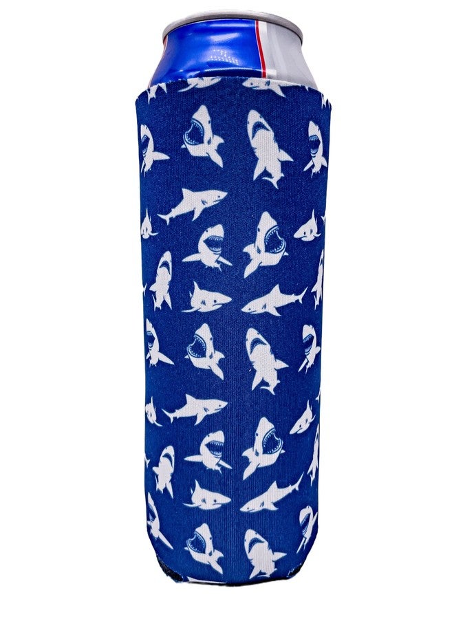 Coolie Junction Shark Pattern 24 oz. Can Coolie (2 Pack) - Image 1