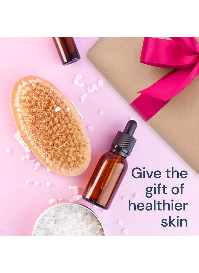 Scala Dry Brushing Body Brush Scala Natural Bristle Body Brush Soft Body Exfoliating Brush Scrub For Dead Skin Cellulite Lymphatic Drainage Blood Flow Thicker & Stronger Medium Strength  - Image 2