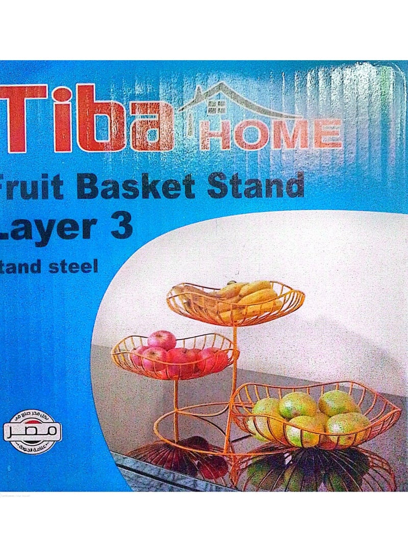Tiba Gold fruit plate 3 layers imported high quality gold metal wonderful golden dining plate made of stainless steel  - Image 2
