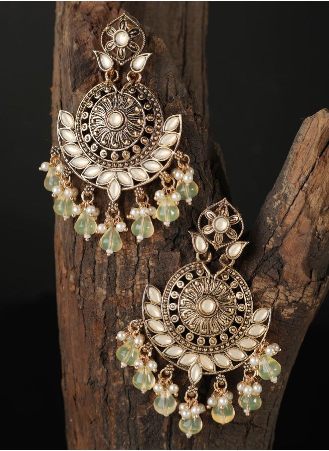ISHIN Gold-Toned Chandbalis Earrings  - Image 4