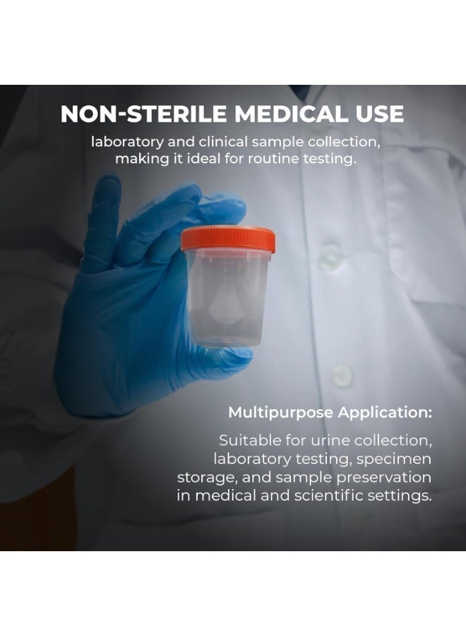 Protect Sample collection bottle120ml ,Urine Bottle,Specimen Cup ,Individually wraped with Lids 40z,120ml - Image 5