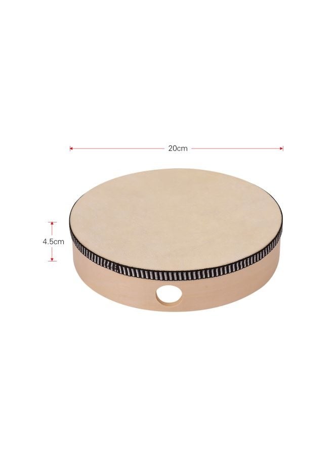 Tambourines for Adults, 8 inch Wooden Hand Held Drum Bell Tamborine with Birch Metal Jingles Single Row Percussion Musical Instruments Hand Tambourine for Church, KTV, Party, Game - Image 2