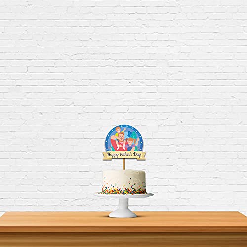 Festiko® Father's Day/Super Dad Birthday Party Decorations Items for Surprise (All in One Surprise Banner,Balloons,Balloons,Cake Toppers,Cup Cake Topper,Ribbons)- 28 Pcs - Image 2