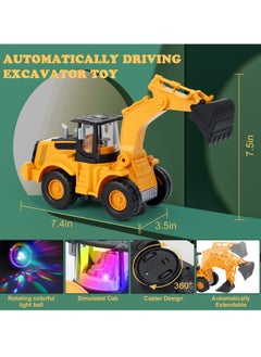 Excefore Excavator Truck Kids Toys, Electric Universal Wheel Children Car Toys for 2-5 Toddler, Toys Digger Truck with Light and Music Birthday for 2 for 3 4 5 6 7 8 Years Old  - Image 5