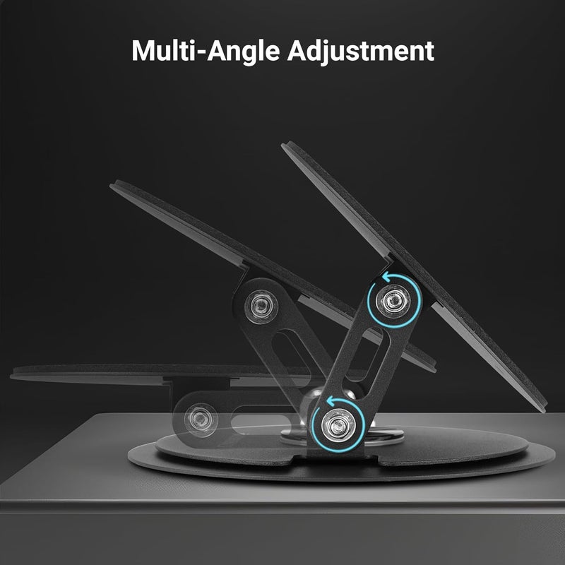 ZEBRONICS PSH05، حامل بروجيكتور دوار، دوار 360°، تصميم قابل للطي، عمود تخميد، ضبط زوايا متعددة، هيكل معدني، يدعم حتى 5 كجم، رغوة واقية، وسادات سيليكون مضادة للانزلاق - Image 5