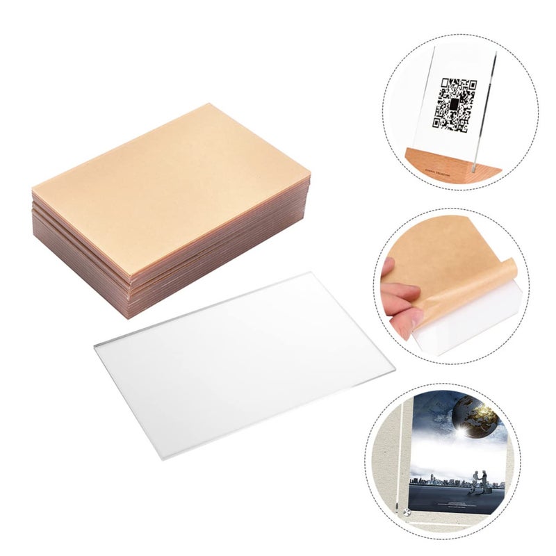 10 Piece Clear Acrylic Sheet Set For DIY Crafts Picture Frames And Home Decor - Image 4