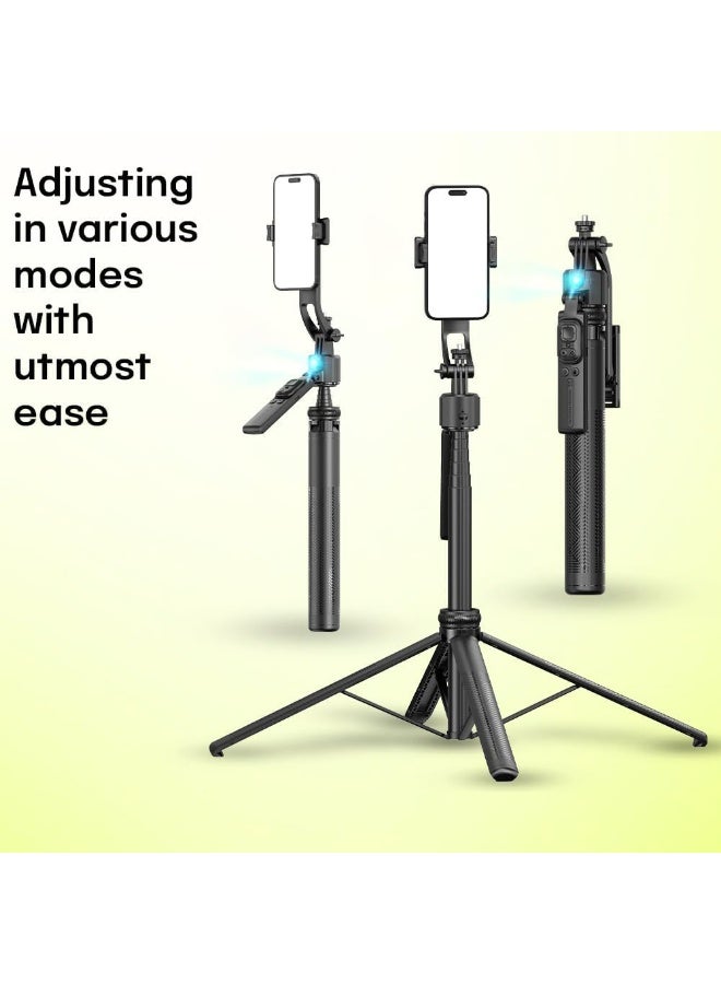 SMARTX C17 AI Face Tracking Gimbal Phone Portable Selfie Stick 360°rotation Bracket Anti-Shake Wireless Bluetooth Live TripodAi Follow-Up Anti-Shake Gimbal Quadruped Fully Automatic Photo Artifact - Image 3