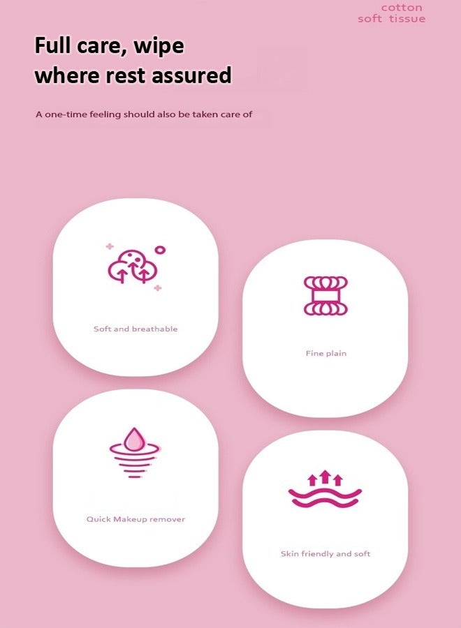 Generic Pack of 8 Multipurpose Portable Pure Soft Cleansing Wipes Skin Friendly Makeup Remover Cotton Towel for Outdoor Travel 20x14 cm - Image 2