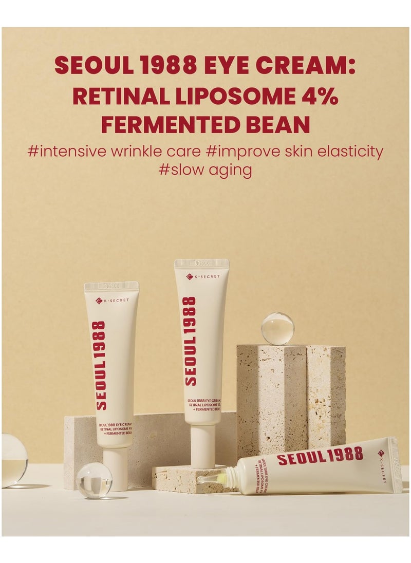K-SECRET SEOUL 1988 Eye Cream : Retinal Liposome + Fermented Bean, 30ml/1.01 fl.oz.  - Image 2