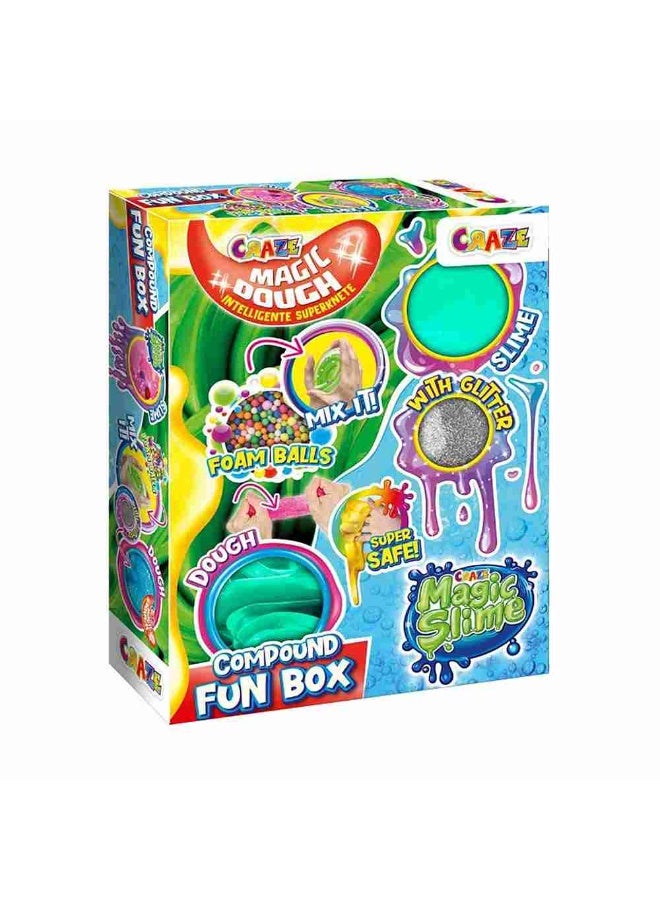 CRAZE Magic Dough & Slime Mix Compound Fun Box (11 Pieces) - Image 1