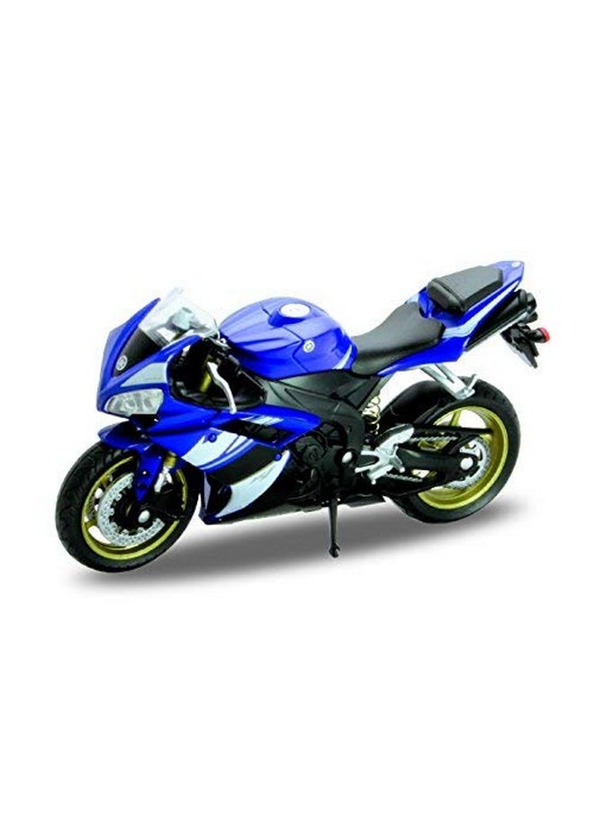 Welly Welly Die Cast Motorcycle Blue Yamaha 2008 YZF-R1, 1:18 Scale 