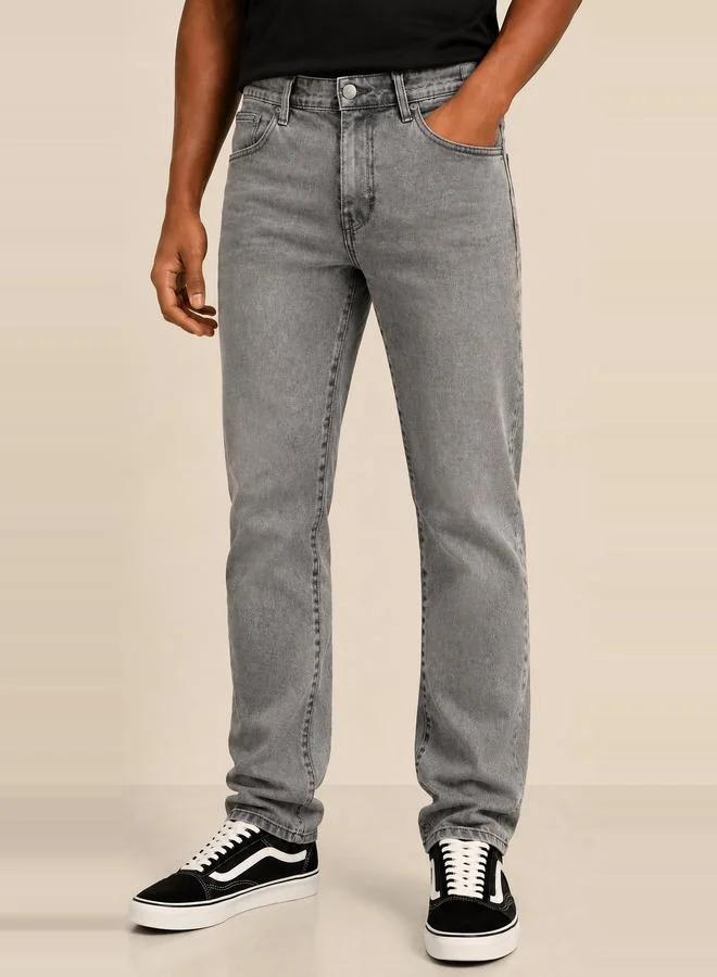 تايك تو Men Regular Fit Mid Rise Jeans By Falcon