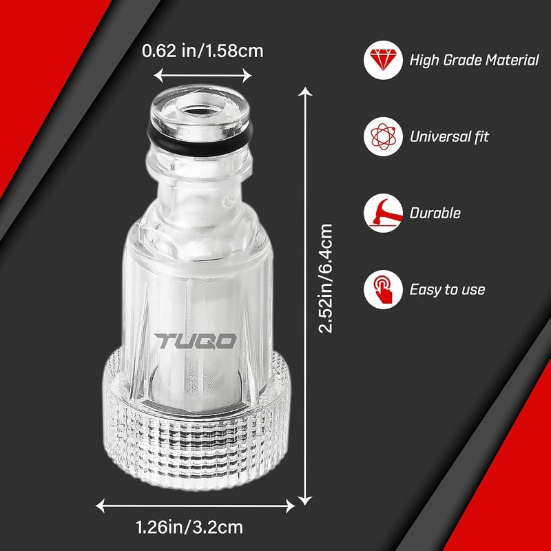 TUQO 3/4" Inlet Water Filter Nozzle (Pack of 2) | Universal Connector for High-Pressure Washers | Compatible with , Bosch, Karcher, JPT, Starq, Agaro & More | Durable & Leak-Proof – Model WF60 - Image 2