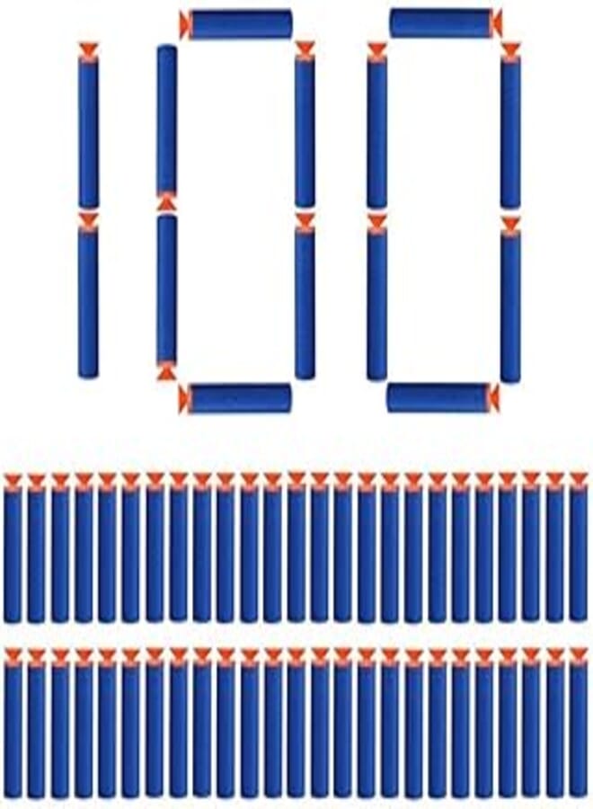 VGRASSP Soft Foam Suction Bullets Darts for Toys Guns -Sticky Safe Bullets Compatible with Nerf N-Strike and Blaze Storm Blaster Guns (Pack of 100 Bullets)