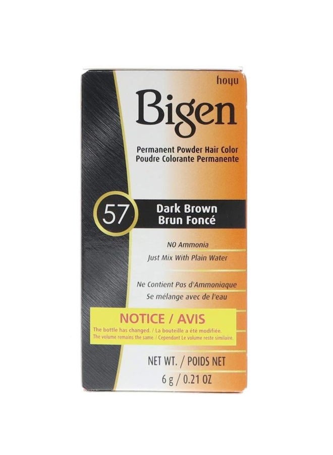 Bigen Permanent Powder Hair Color 57 Dark Brown