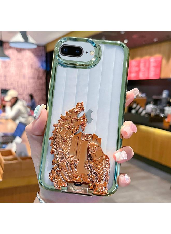 اس-توب جراب لهاتف iPhone 7 Plus / 8 Plus مصنوع من مادة TPU بنمط بوابة تنين قافز مطلي بالكهرباء - Image 1