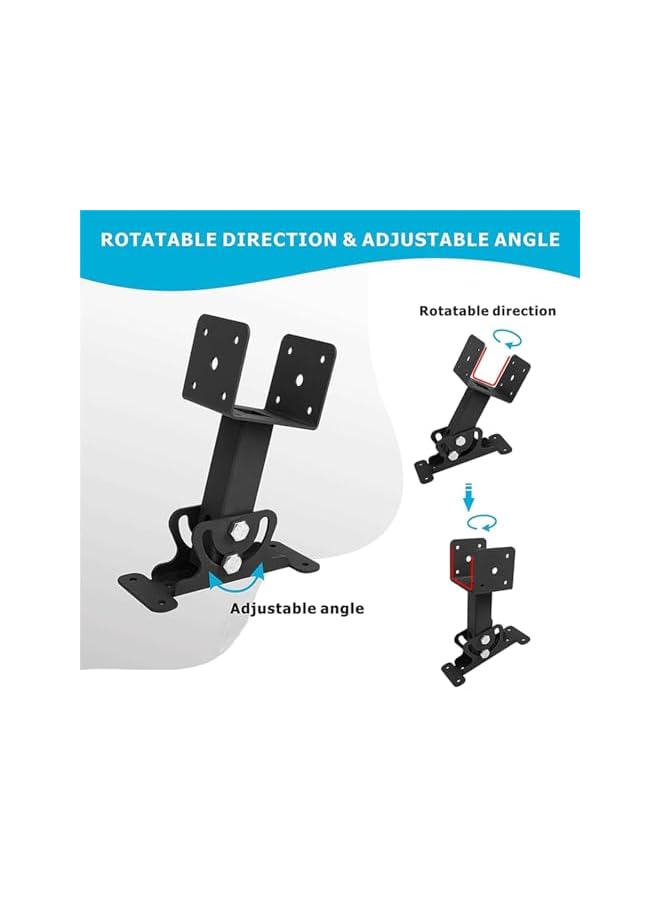 promass Pergola Roof Riser Brackets - Roof Beam Brackets, Heavy Duty Adjustable Pergola Brackets | Metal Saddle Roof Riser with Screws for Pergola Patio Cover Awning Wood Beam - Image 3