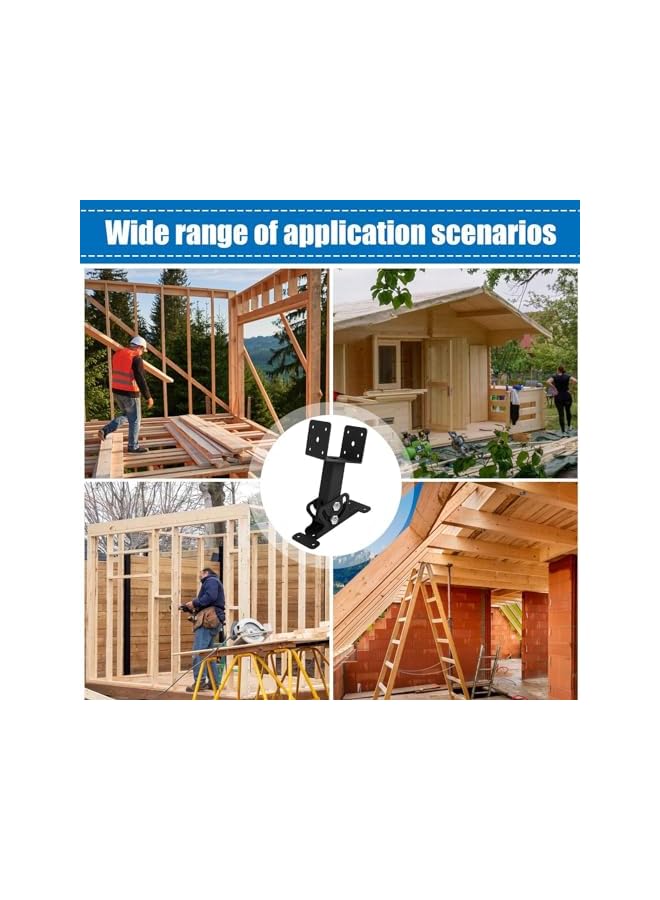 promass Pergola Roof Riser Brackets - Roof Beam Brackets, Heavy Duty Adjustable Pergola Brackets | Metal Saddle Roof Riser with Screws for Pergola Patio Cover Awning Wood Beam - Image 5