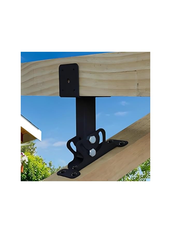 promass Pergola Roof Riser Brackets - Roof Beam Brackets, Heavy Duty Adjustable Pergola Brackets | Metal Saddle Roof Riser with Screws for Pergola Patio Cover Awning Wood Beam - Image 4