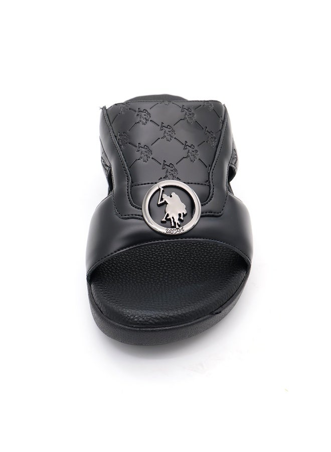 U.S. Polo Assn. صنادل شريحة سوداء للرجال - صنادل عصرية مريحة للمنزل والشاطئ والاستخدام اليومي - Image 5