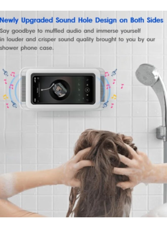 صندوق هاتف محمول مقاوم للماء للحمام لمشاهدة التلفزيون في الحمام، حامل هاتف محمول قابل للسحب والدوران لمشاهدة المسلسلات التلفزيونية في المرحاض - Image 2