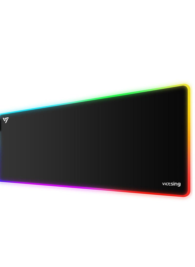 Aukey - Noga RGB Gaming Mouse Pad XXL (800 X 400 X 4 MM) Thick Extended Mouse, Mat Non-Slip ,Water-Resistant Desk Pad with Special-Textured Surface, Anti-Fray Stitched Edges for Keyboard & Mouse , PC - Image 1