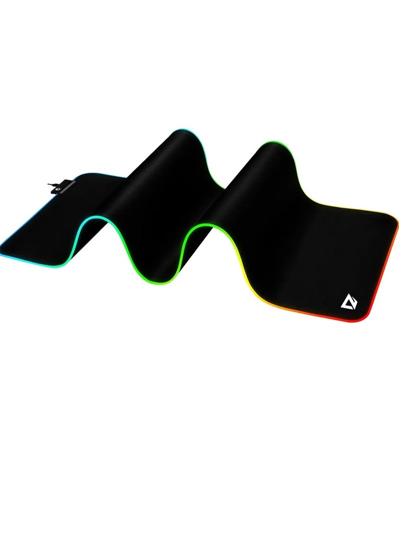 Aukey - Noga RGB Gaming Mouse Pad XXL (800 X 400 X 4 MM) Thick Extended Mouse, Mat Non-Slip ,Water-Resistant Desk Pad with Special-Textured Surface, Anti-Fray Stitched Edges for Keyboard & Mouse , PC - Image 1