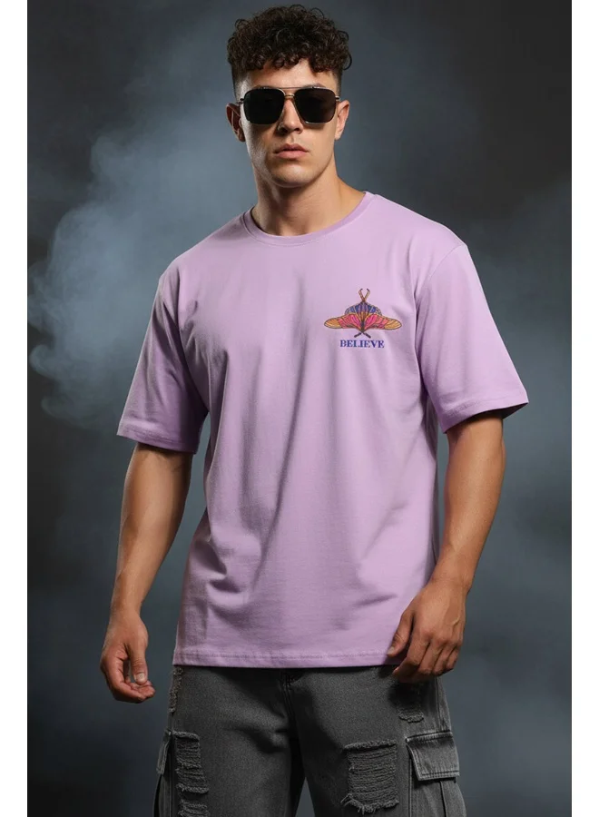 فيردو Veirdo®_Pure Cotton Oversized Loose Baggy Fit Round Neck Half Sleeve Cool Graphic Printed T-Shirt for Men & Boys (Sizes: S to 2XL) (OS_100_BELIVYRSLF_LC_S)