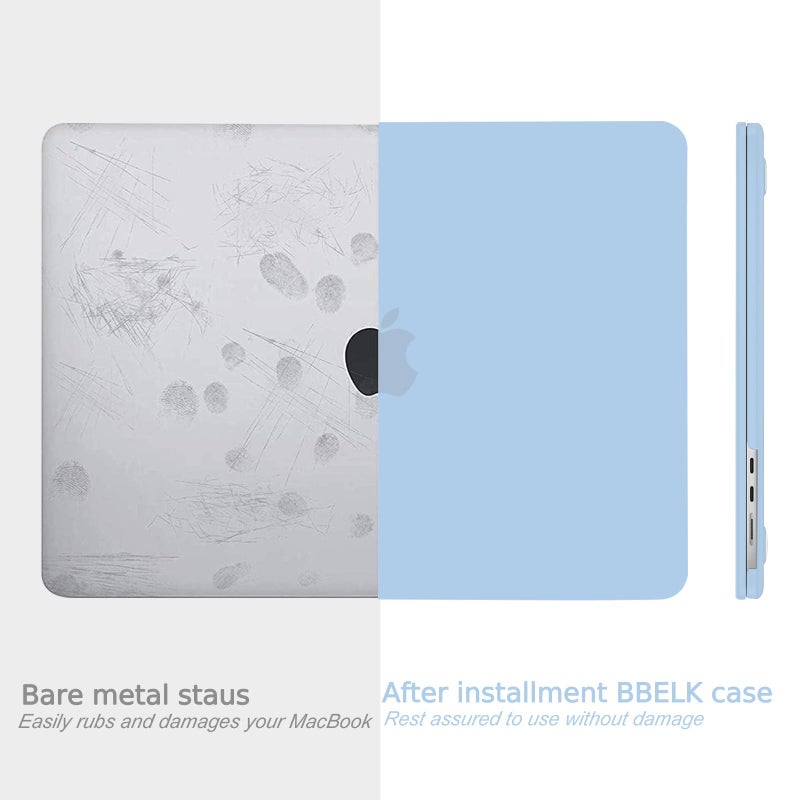 B BELK Compatible with MacBook Air 15 inch Case 2026 2025 2024 2023 Release M4 M3 M2 A3241 A3114 A2941 Liquid Retina Display, Matte Plastic Hard Shell Case +Keyboard Cover +Screen Protector, Airy Blue - Image 2