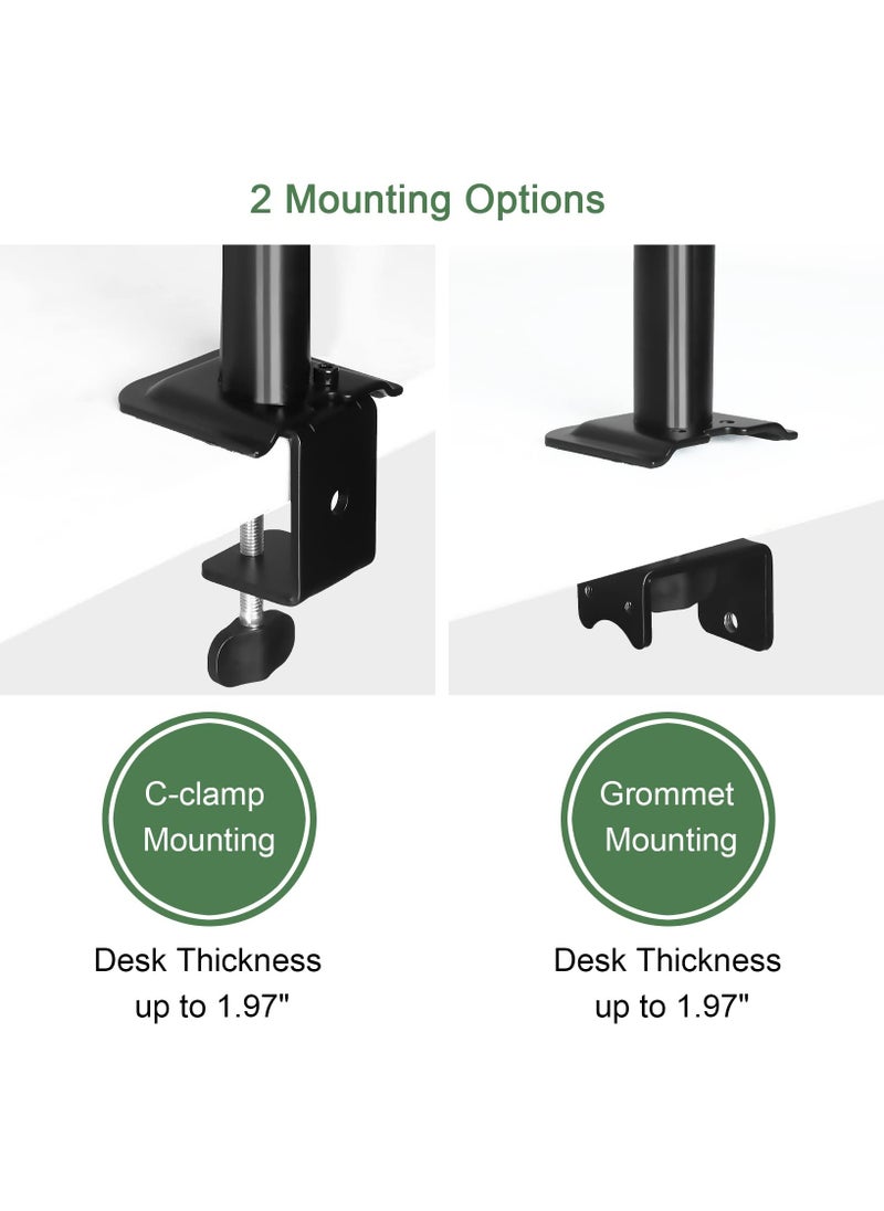 Monitor Laptop Stand, Adjustable Desktop 2-in-1 Stand, Laptop Stand, 360° Swivel Screen Arm, Holds 13-32 Inch Screen, Weight Capacity 18 lbs, VESA Standard.