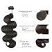 Katspon 12A Brazilian Human Hair Bundles Body Wave 3 Bundles with Lace Closure 4x4 Free Part 100% Unprocessed Remy Human Hair Bundles with Closure Wet and Wavy Double Weft Natural Color (141618+14) - Image 3