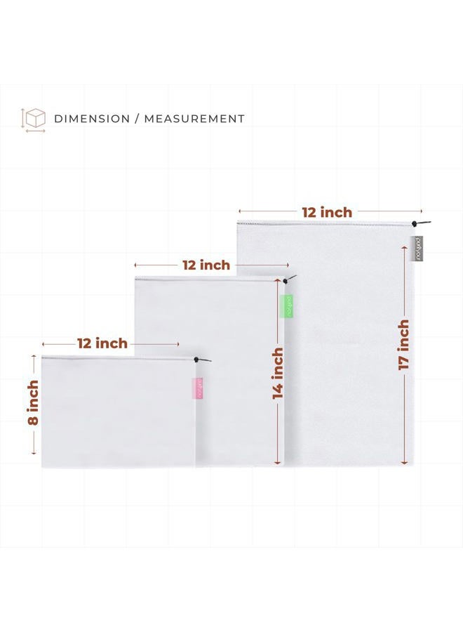 purifyou Reusable Grocery & Produce Mesh Bags with Pastel Color Coded Tare Weight Tags. for Grocery Shopping, Fruits, Veggies, and Snack Bags - Small, Medium, Large (Set of 9) - Image 2