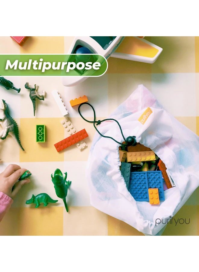 purifyou Reusable Grocery & Produce Mesh Bags with Pastel Color Coded Tare Weight Tags. for Grocery Shopping, Fruits, Veggies, and Snack Bags - Small, Medium, Large (Set of 9) - Image 5