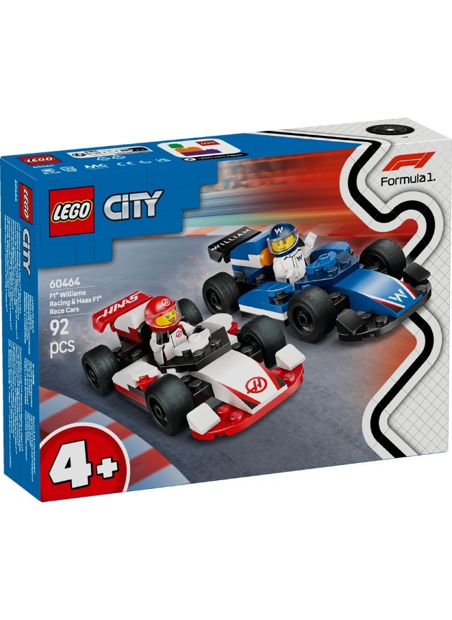 LEGO LEGO - City F1 Williams Racing & Haas F1 Race Cars 92 Pieces - 60464  - Image 1