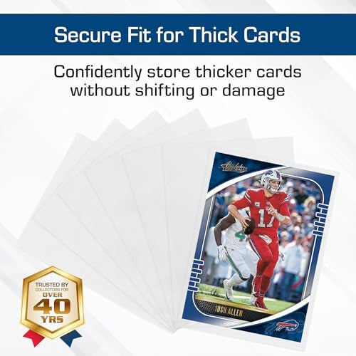BCW Thick Card Sleeves - 100 Pack | Crystal Clear Polypropylene Protective Sleeves for Collectible Cards | Card Protector Sleeves Holds Trading Cards Up to 240pt | Fits Thick-Card Topload Holders - Image 2