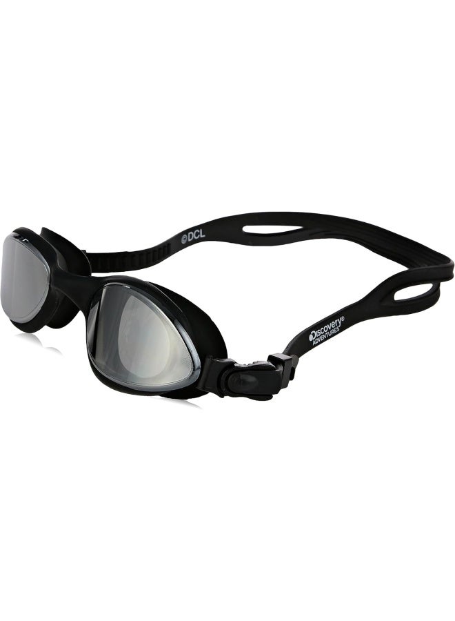 ميسوكا نظارات سباحة ديسكفري أدفنتشرز مضادة للضباب، حماية من الأشعة فوق البنفسجية، تصميم انسيابي بزاوية 180 درجة، عدسة داكنة شفافة - DEA822431 - Image 1