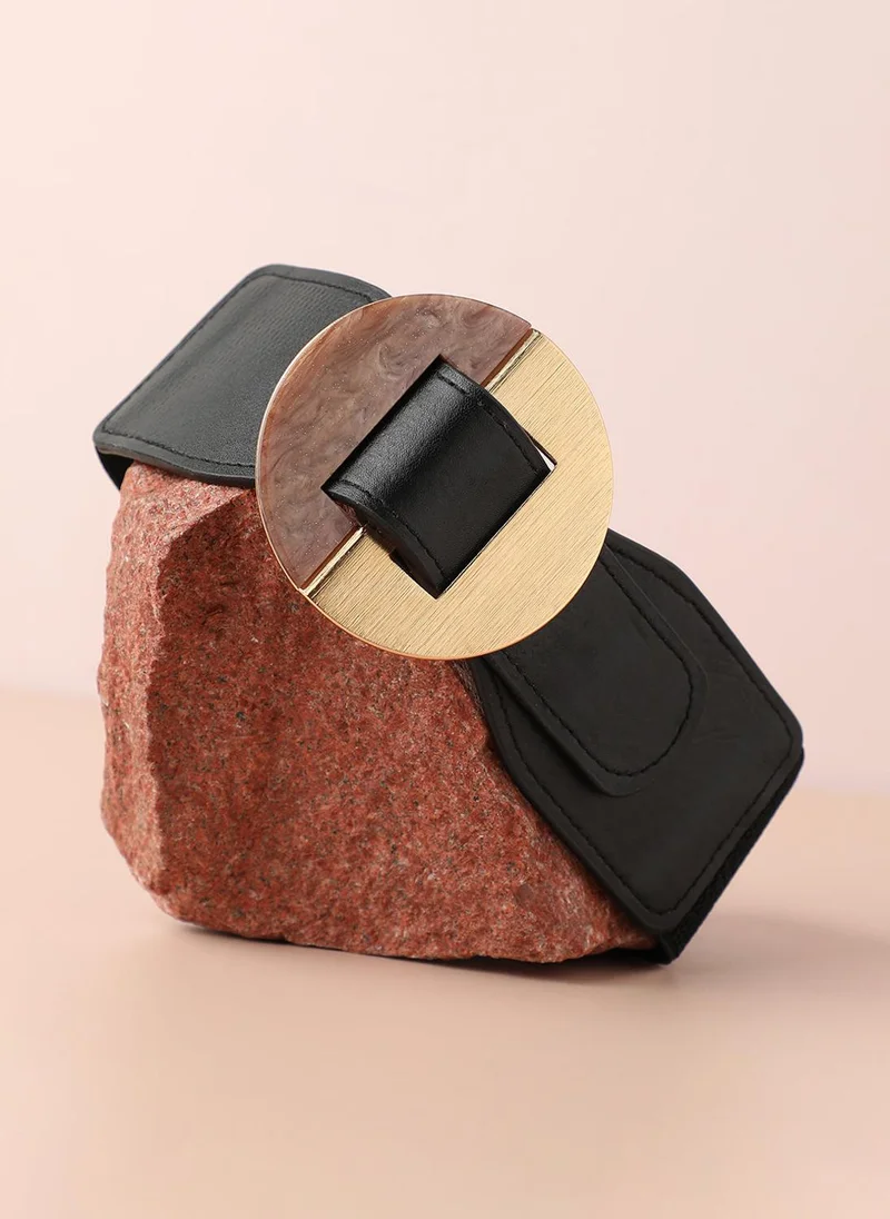 Haute Sauce Black Solid Waist Belt