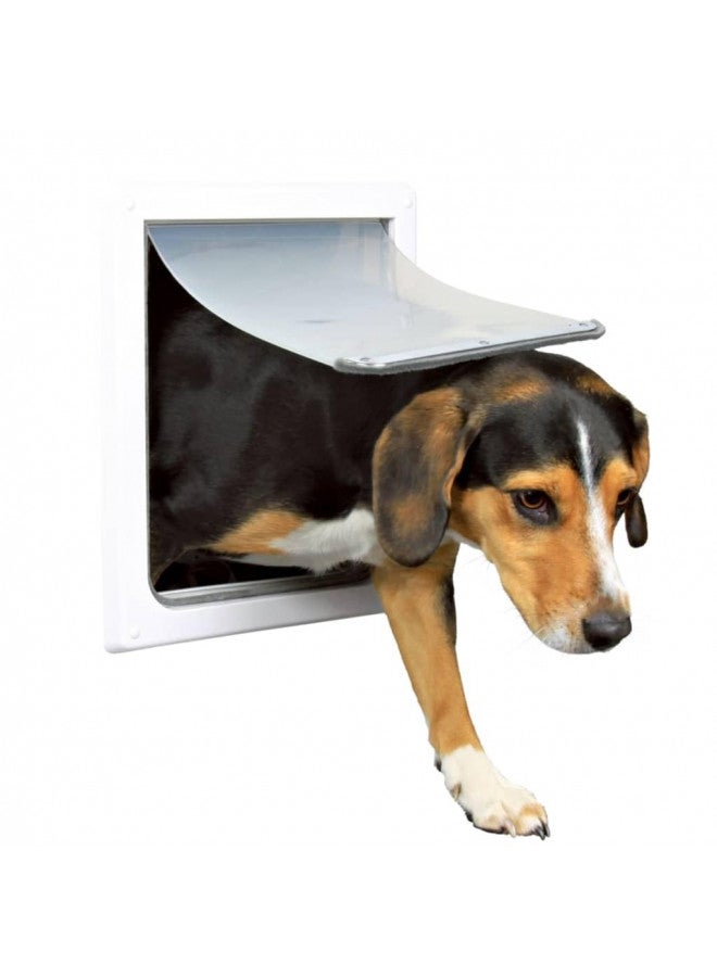Trixie Pet Products 2-Way Locking Dog Door, Small to Medium Dogs, White - Image 1