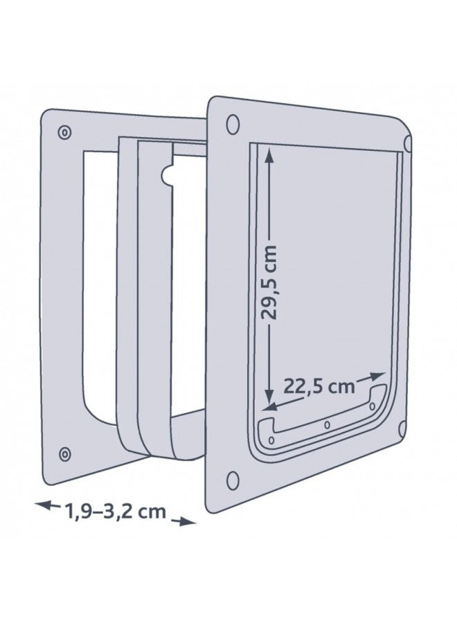 Trixie Pet Products 2-Way Locking Dog Door, Small to Medium Dogs, White - Image 4