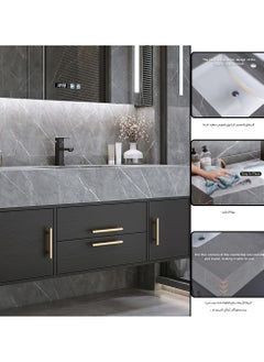 39in Modern Bathroom Vanity with Sink, Black Floating Bathroom Cabinet with Faux Marble Table, Single Washbasin with 2 Storage and Drawer for Bathroom - pzsku/Z55D662D5028DCDAE46CEZ/45/1741310135/de97ee17-1dad-4668-b972-8b737259f432