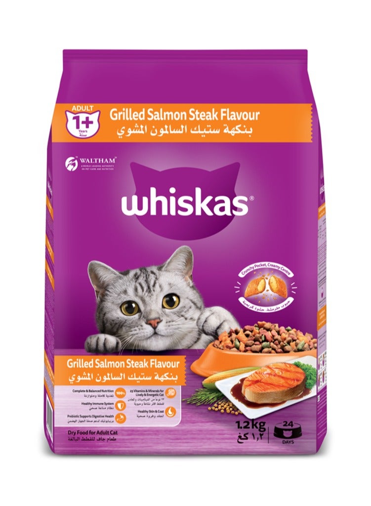 Whiskas طعام قطط جاف شريحة سلمون مشوي - Image 1