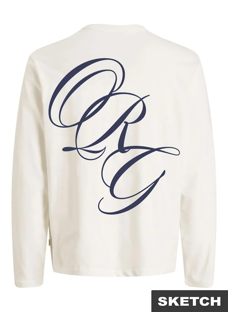 جاك اند جونز تيشيرت بياقة مستديرة بقصّة عادية بتصميم منسق