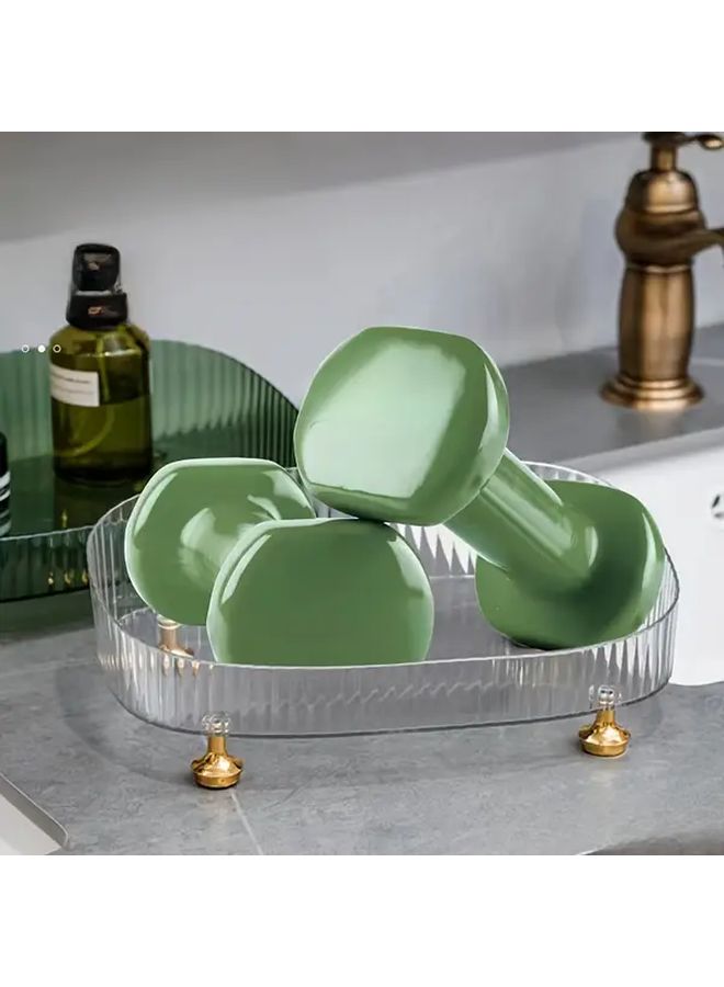 Transparent Plastic Countertop Organizer For Cosmetics Kitchen Fruits Bathroom Toiletries - Image 5