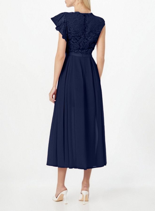 Tepveisoy Fashion Ladies Long Dress Small Dress Lace Bridesmaid Evening Dress  - Image 4