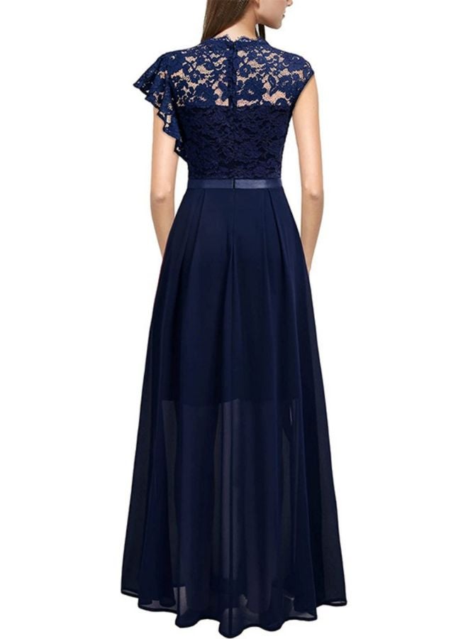 Tepveisoy Fashion Ladies Long Dress Small Dress Lace Bridesmaid Evening Dress  - Image 3