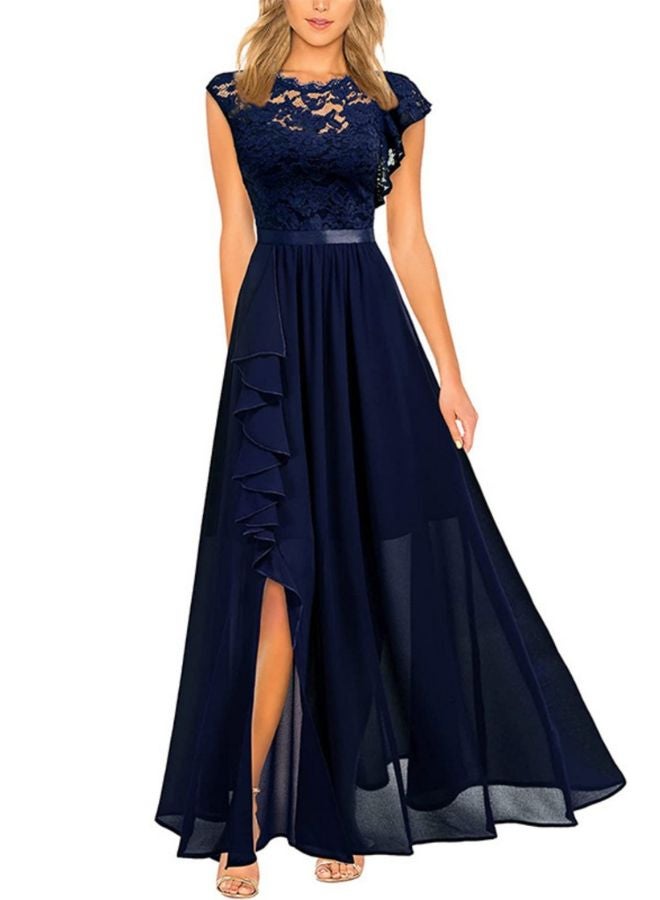 Tepveisoy Fashion Ladies Long Dress Small Dress Lace Bridesmaid Evening Dress  - Image 1