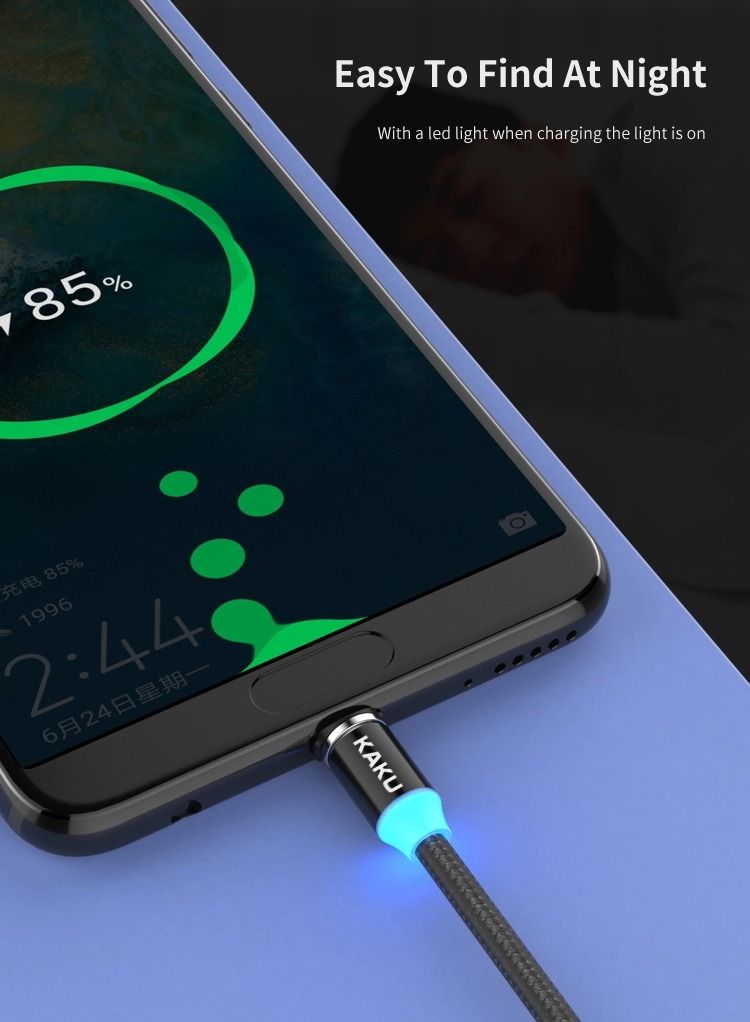 KAKUSIGA Magnetic Fast Charging Usb Cable 3 In 1 Type-c / Micro / Lightning - KSC-320 - Image 3