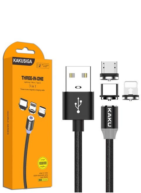 Magnetic Fast Charging Usb Cable 3 In 1 Type-c / Micro / Lightning - KSC-320