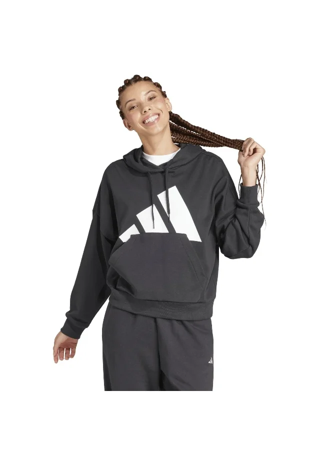 Adidas adidas essentials big logo french terry loose women hooded sweatshirt