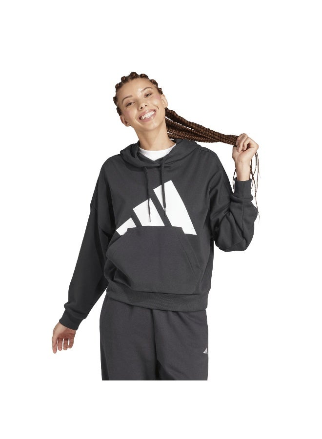 Adidas essentials big logo french terry loose women hooded sweatshirt - Image 2